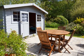An accessory dwelling unit adds a residence in an existing home's backyard.